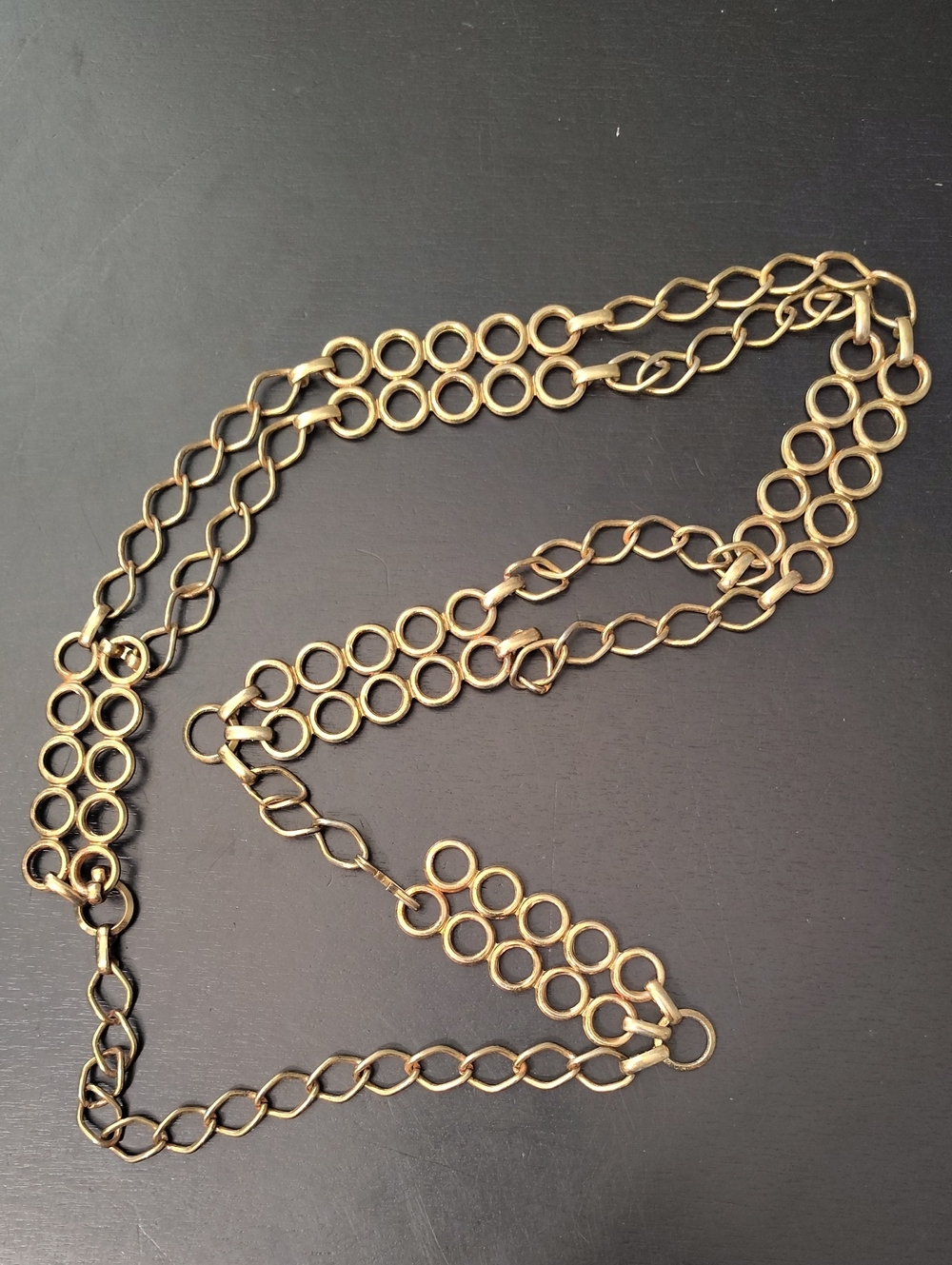 Gold Retro Metal Chain Belt 38"